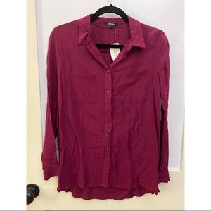 Raspberry Button Down Shirt